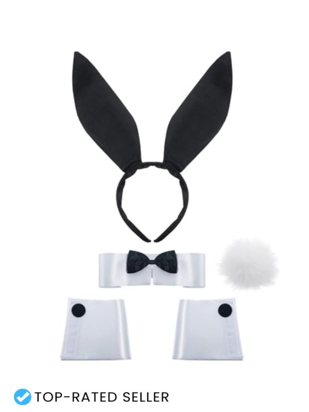SATINIOR Bunny Costume Set Rabbit Ear Headband Collar Tail Cosplay
